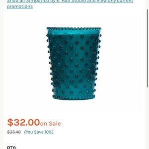 Simpatico Spanish Lime Hobnail Glass Candle